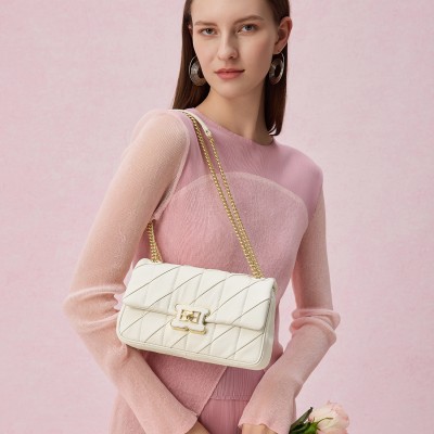 Women's chain bag rhombic leather one shoulder underarm bag